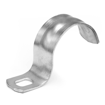 Скоба оцинкованная односторонняя d 50 мм, с крепежным отверстием 8,5х 6 мм - 1