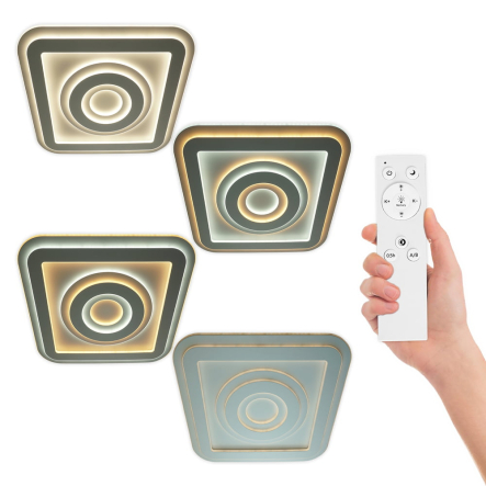 Светильник VIOLUX Smart KOLIZEY, 150W, 3000-4500-6000К, 10000Lm, 500 мм, квадрат, белый, 220455