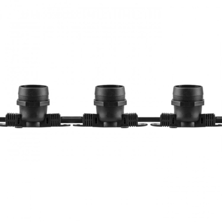 Гирлянда Белт-лайт FERON CL50-13, IP65, 230V, 20хЕ27, шаг 50 см, 13 м + 3 м шнур, черный, 6495