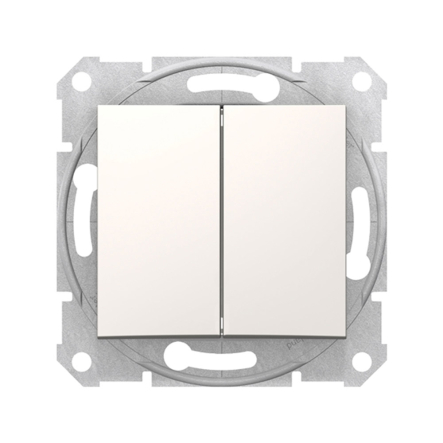 Вимикач двоклавішний Schneider Electric Sedna, слонова кістка, SDN0300123 - 1