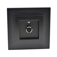 Розетка TV концевая с экраном (8DB-12DB-18DB-20DB) Mono Electric, DESPINA, графит, 102-202005-138