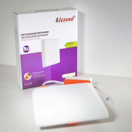 Светильник LED встраиваемый LEZARD 18W 6400К 1710Lm  квадрат 120х120 мм с лапками 55х95 мм, 120-SCEL-6418