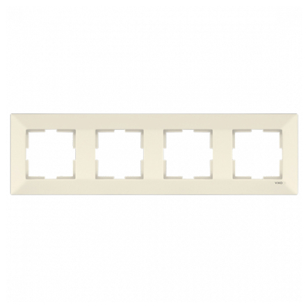 Рамка четверная горизонтальная VIKO Meridian, 90979014-WH, крем - 1