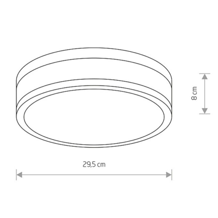 Светильник потолочный Nowodvorski 9501, LED MALAKKA 1x18W, 4000K, 940Lm, IP44, CN 