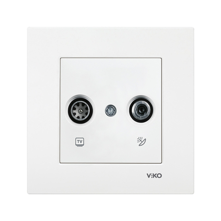 Розетка TV+SAT концевая VIKO KARRE, 90960085, белая - 1
