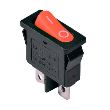 Переключатель 1 клав. (красная овальная клавиша) KCD1-12-101 R/B, АСКО-УКРЕМ, A0140040090 - 1