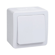 Выключатель проходной IЕК ГЕРМЕС PLUS 1-клавишный, IP54, белый, EVMP12-K01-10-54-EC