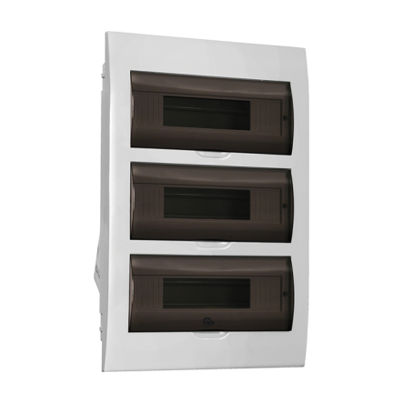 Корпус пластиковый IEK UEK ЩРВ-П-36 мод., 3ряда, встраиваемый, 503х342х102 мм, IP41, MKP12-V-36-40-05-U - 1