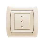 Вимикач кнопковий, для жалюзі, VIKO CARMEN, 90562072, крем