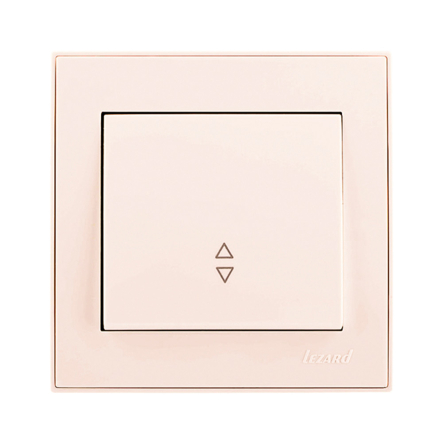 Вимикач Lezard RAIN прохідний одноклавішний, крем, 703-0388-105 - 1