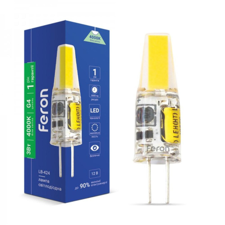 Лампа светодиодная Feron LB-424, 3 Вт, 4000K, G4, 12 В, 5283 - 1