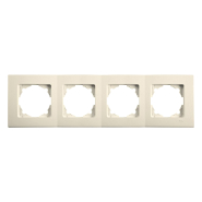 Рамка четверная горизонтальная VIKO LINNERA, 90481004, крем
