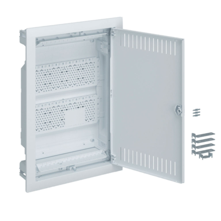 Щит встраиваемый Hager VOLTA VU24NWB, 2-рядный для ММ - оборудования, с металлическими дверцами - 1