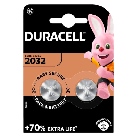 Батарейка Duracell CR2032, 3 В, таблетка, ціна за блістер - 2 шт., поштучно не продається, 5010939 - 1