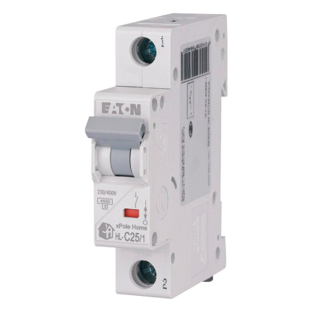 Автоматический выключатель EATON HL-C25/1, 1P, 25A, C 4,5kA, 194733 - 1