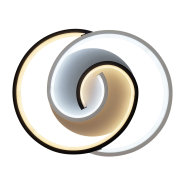 Светильник VIOLUX Smart DOMINO, 90W, 3000-5000K, 4800Lm, 580 мм, круг, черный, белый, 220555