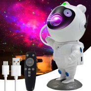 Лазерный ночник-проектор звёздного неба Космонавт Мини, с Bluetooth колонкой, USB, с пультом