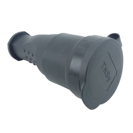 Розетка переносная с защитной крышкой з/к TechnoSystems RUBBER R/B, TNSy5000074