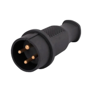 Вилка трехфазная LEZARD, 3Р+Е, 3х32А, 380V, каучук, 332-0100-0201