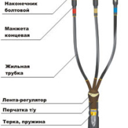 Муфта кабельная КВттп-3 х (16-25)-10  (наконечник AL)