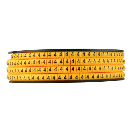 Кабельный маркер АСКО-УКРЕМ ЕС-1 1,5-3,5 кв.мм символ "4", A0150080029 - 2