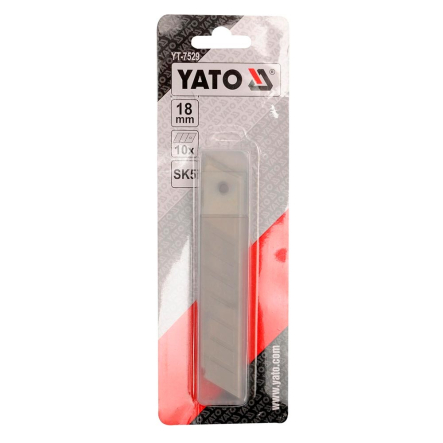 Лезвие для ножей 18мм, 10шт YATO YT-7529 - 1