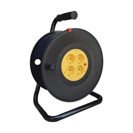 Котушка Techno Systems УК50 4 гнізда, із заземленням, термозахистом, без дроту, TNSy5504426 - 1