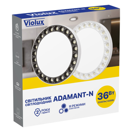 Светильник LED Violux ДББ ADAMANT-N, 36W, 4200K, 3240Lm, чёрный