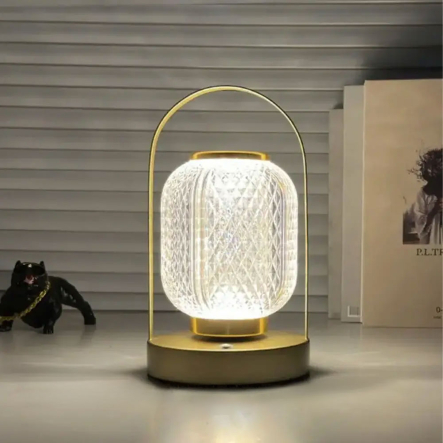 Настольная LED лампа Ночник на аккумуляторе / Аккумуляторный светильник D24 с сенсорным управлением 