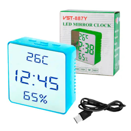 Годинник VST-887Y-5, блакитний, USB - 4