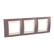 Рамка 3-местная лиловый/слоновая кость Schneider Electric Uniсa PLUS, MGU6.006.576