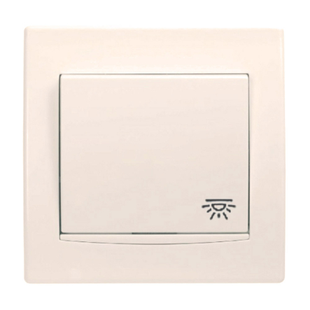 Перемикач одноклавішний із підсвічуванням Schneider Electric Anya, кремовий, AYA1500123- Товар у розпродажі! Вітринний примірник! - 1