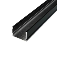 Профіль алюмінієвий BIOM LP-20AB А 20х30, розсіювач LM-20B, чорний