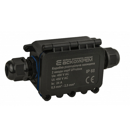Коробка распределительная защищенная АСКО-УКРЕМ UProbox 2 ввода, IP68, A0280010001 - 1