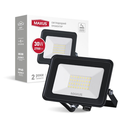 Прожектор MAXUS FL-04 30W 5000K, 1-MFL-04-3050 - 1