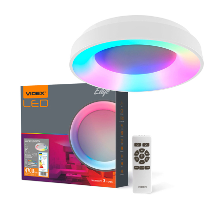Світильник LED накладний VIDEX VLE-ERC-RGB-72B 2700K-6000K, Ø450мм, білий, 28125 - 1