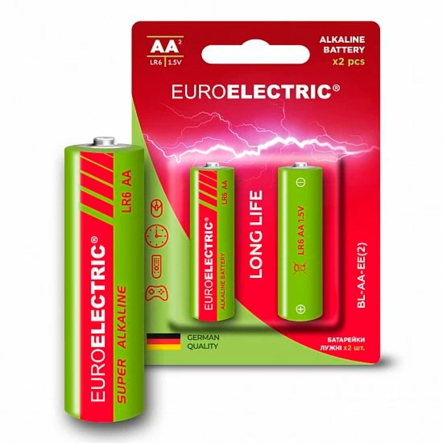 Батарейка лужна Euroelectric LR6/AA 2pcs 1,5V, блістер 2шт, BL-AA-EE(2) - 1