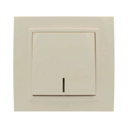 Выключатель EL-BI ZENA, 1 кл., с подсветкой, крем, 500-010300-201