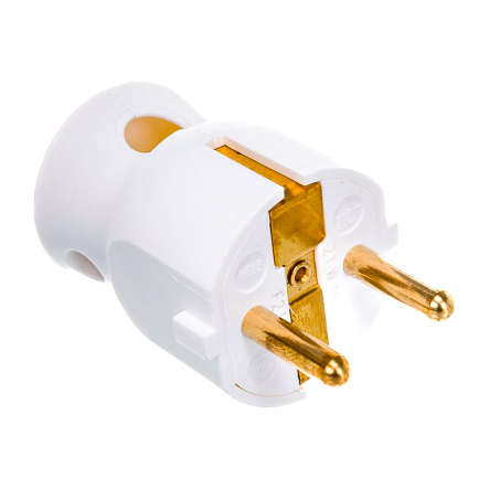 Вилка Legrand 2К+З, 16A, нижний ввод, белая, 050188 - 1