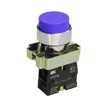 Кнопка керування IEK LAY5-BL61 без підсвічування, синя 1з - 1