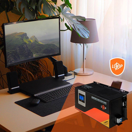 Источник бесперебойного питания 24В, 3000 Вт/4500 Ва, 5–45А, чистый синус, Logic Power LPM-PSW-4500VA