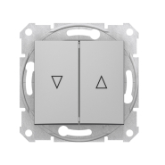 Выключатель для жалюзи, з електричним блокуванням, Schneider Electric Sedna, алюміній, SDN1300160