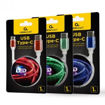 Кабель Cablexpert CC-USB-8PLED-1M, USB 2.0 А-тато/Lightning, 1.0 м - 7