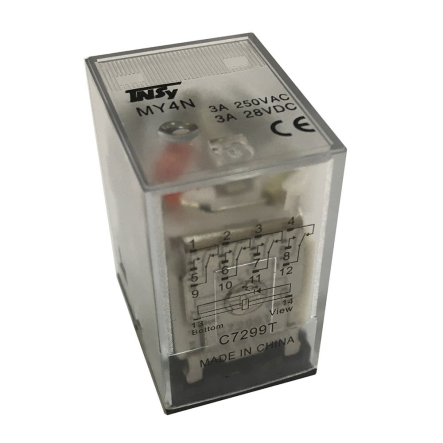 Реле проміжне TNSy РП24-MY4, 3А, 220АС, LED, 4p, TNSy5505028 - 1