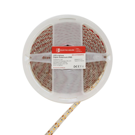 LED стрічка Electro House EH-STR19IPO, 14Вт, 12В, янтарний, IP65, 180 діодів - 1