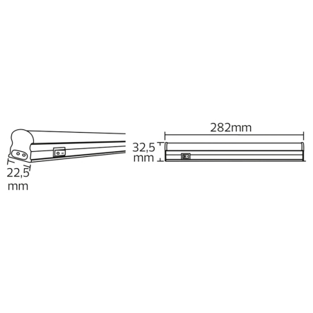 Светильник линейный LED, HOROZ, SIGMA-4, HL2001L, 4W, 4200К, 254Lm, 30 см, 052-001-0030-030