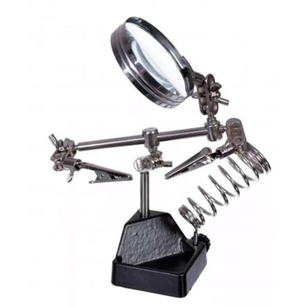 Держатель "Третья рука" ZD-10G, 3Х, диам-65мм+подставка паяльника