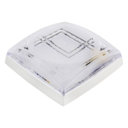 Светильник пластиковый Horoz Electric Модерн Е27, IP20, max. 40W, квадрат, белый, 400-001-102