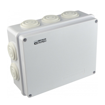 Коробка распределительная АСКО-УКРЕМ TY-RA, 200х155х80 мм., IP65, для улицы, A0150170022