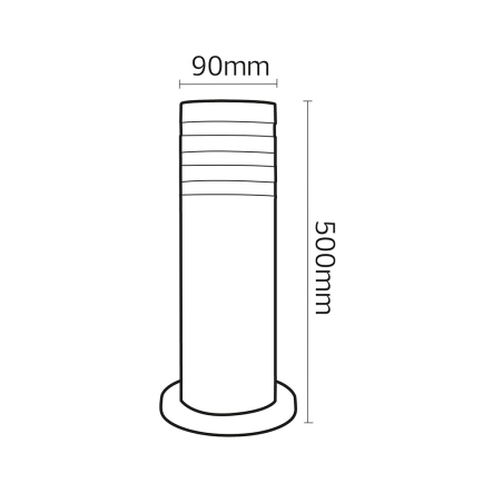 Светильник садово-парковый Horoz Electric PALMERA-3, E27, 60W, IP44, 90х500мм, 220-240V, 075-018-0003-010